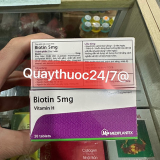 Biotin 5mg viên uống hỗ trợ da,tóc,móng
