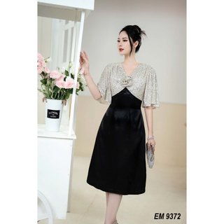Đầm EMY EM9372 Xoè Phối Kim Sa