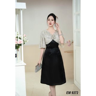 Đầm emy em9372 xoè phối kim sa
