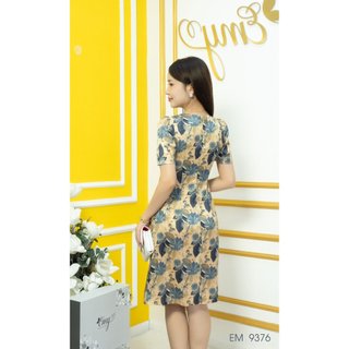 Đầm EMY EM9376 Suông A Lụa Vân Pháp LVP