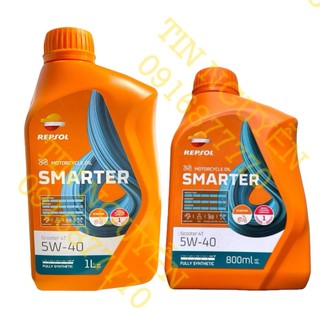 Nhớt xe ga repsol smarter scooter 4t 5w40 800ml - 1lit