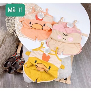 Bộ quần áo bé gái , bộ 2 dây bé gái baby thêu bé gái ,sét đồ bé gái