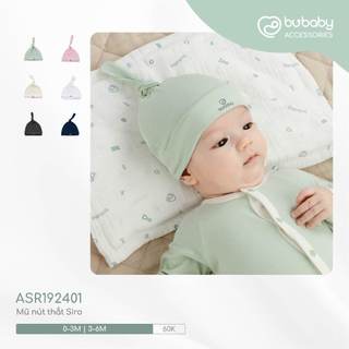 Bu baby - mũ nút thắt siro asr192401cho bé sơ sinh đến 6 tháng - phụ kiện bu baby chính hãng