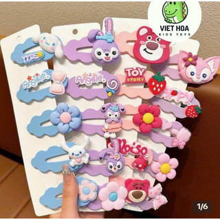 Set kẹp cặp cột tóc cho bé gái xinh xắn