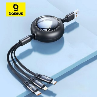 Dây Cáp Sạc USB Baseus 66W 3 Trong 1 Chuyên Dụng Type C Micro USB Cho Samsung Xiaomi iP