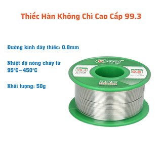 Thiếc Hàn Không Chì Cao Cấp 99.3% 0.8mm 50g