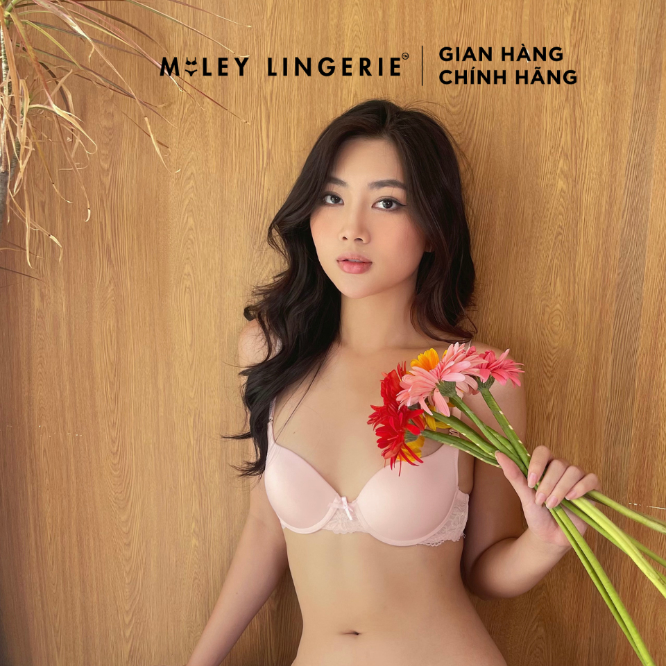 Áo Ngực Cúp Tròn Trơn Phối Ren Miley Lingerie BRM_002