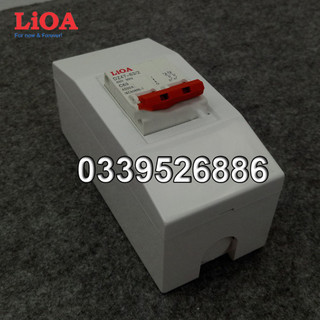 Combo cầu dao tự động chống quá tải và ngắn mạch LiOA loại 2 cực - Lắp nổi