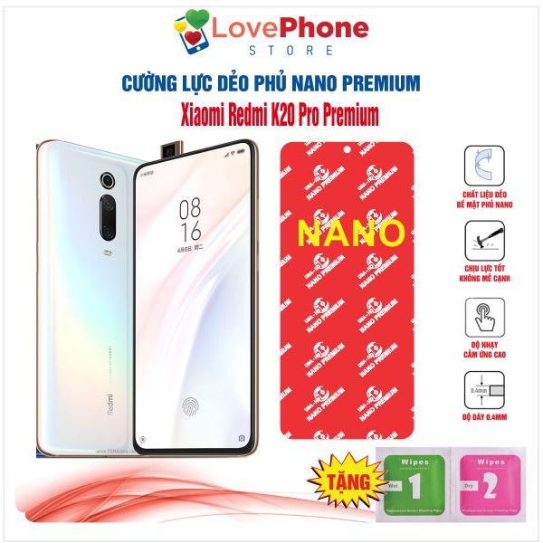 Cường lực Xiaomi Redmi K20 Pro Premium dẻo phủ Nano Premium chống xước bảo vệ màn hình - Love Phone