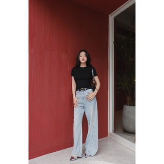 Áo thun tay ngắn BASIC RIBI TOP