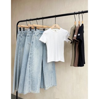 Áo thun tay ngắn BASIC RIBI TOP