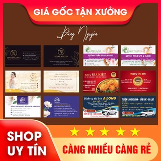 In cardvisit, danh thiếp, name card 100 chiếc thành phẩm 9cm x 5.5cm