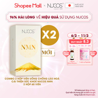 Combo 2 hộp viên uống NMN chống lão hóa hỗ trợ sức khỏe Nucos NMN 2 hộp x 60 viên