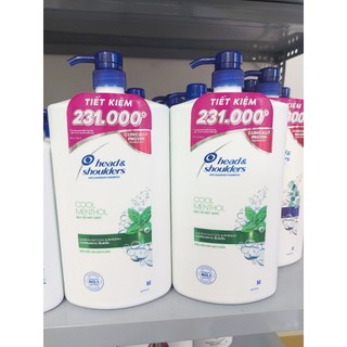 Dầu gội Head & Shoulder 1800ml Bạc Hà Mát Lạnh siêu to khổng lồ