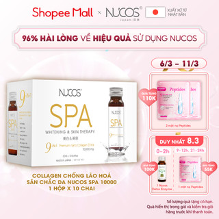 Nước uống collagen chống lão hóa trắng da Nucos Spa 10000 50ml x 10 chai