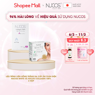 Combo viên uống trắng da cấp ẩm toàn diện 1 Nucos White và 1 Nucos Collagen 100% 2 hộp