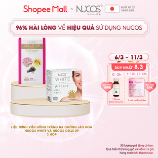 Combo viên uống trắng da chống lão hóa Nucos White và Nucos Cells Up 2 hộp