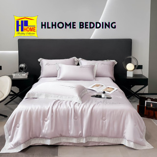 Bộ chăn ga lụa jack chăn hè chần bông bốn mùa, set 1 ga, 1 chăn hè chần bông kèm 2 vỏ gối thoáng mát HL1