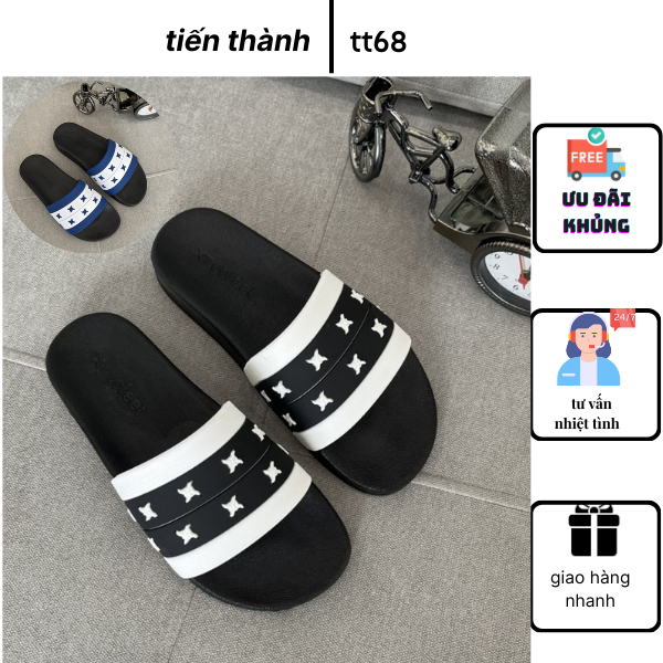 Dép Nam Nữ Quai Ngang Kẻ Màu Mã XT-13 Thương Hiệu XT YOFEET - OFFICIAL Tiến Thành
