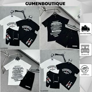 [NEW] Bộ Quần Áo DSQ Nam In Chữ Mặt Trước Kiểu Dáng Thời Trang - Bộ Cộc Nam DSQ In Chữ Cực Hot Form Mới Nhất