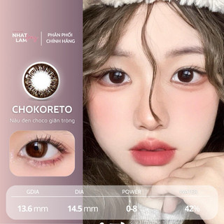 Kính áp tròng chính hãng ANGEL EYES HÀN QUỐC - [MÀU NÂU CHOKORETO] - lens choco giãn tròng to DIA 14.5mm/ Nhatlamlens