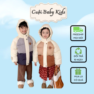 ÁO PHAO TRẦN BÔNG PHONG CÁCH HÀN QUỐC KOREA CHO BÉ
