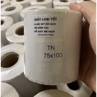 Combo 10 cuộn tem, giấy in tem nhiệt 75x100. tem in đơn hàng thương mại điện tử