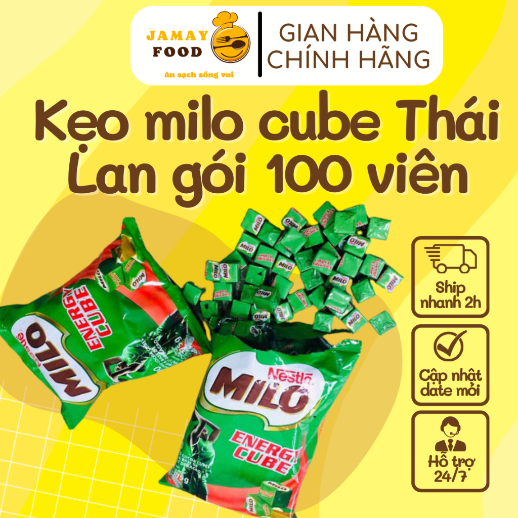 Kẹo milo cube Thái Lan 100 viên gói 275gram