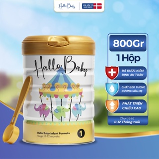 Sữa bột Hallo Baby 1 Infant Formula 800gr dành cho trẻ từ 0