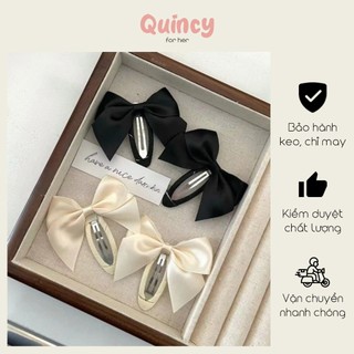 Kẹp nơ tiểu thư satin đáng yêu ngọt ngào