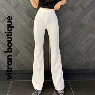 Quần Ống Loe Lưng Cạp Cao Thun Umi Nữ VITRAN BOUTIQUE 8 Màu