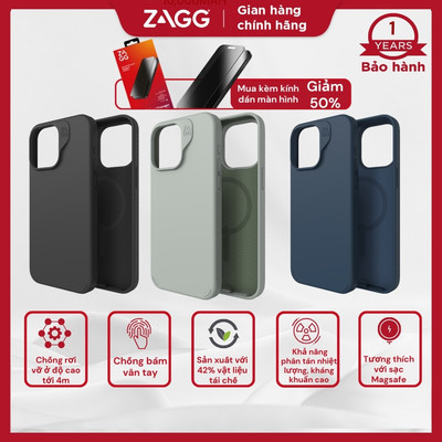 Ốp lưng chống sốc bảo vệ ZAGG Manhattan Snap cho iPhone 15 Series