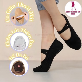 Giày Múa Vải Dệt Kim Co Giãn Cao Cấp  Đệm 2 Điểm Cho Chuyên Nghiệp size 25->43