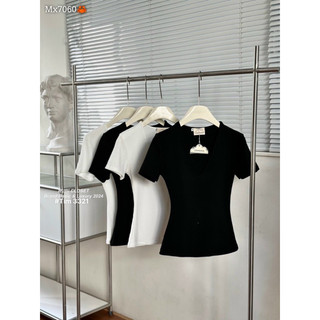 Áo thun cổ chữ V basic tay ngắn - mã AQ09