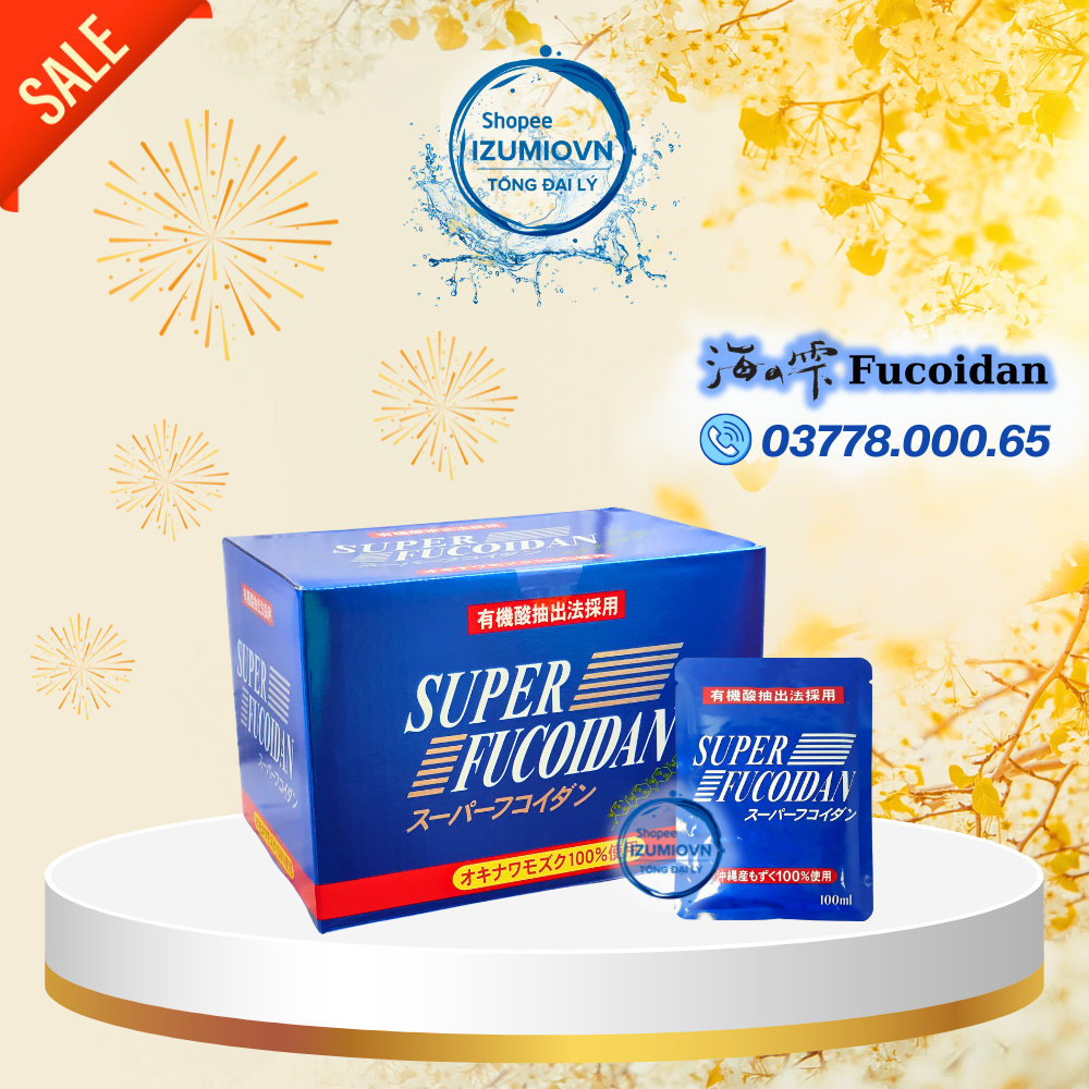 [Nội Địa &amp; Nhập Khẩu] Thùng 30 Gói Nước Super Fucoidan - Dễ Hấp Thu 100% - Hỗ Trợ Điều Trị U Bướu - Chính Hãng Nhật Bản