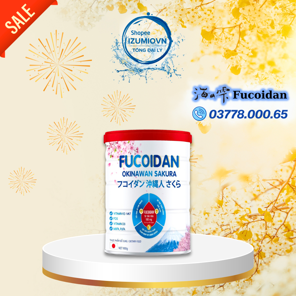 [Miễn Phí Ship &amp; Hoàn Xu] Sữa Fucoidan Okinawan Sakura - Hỗ Trợ Tăng Cường Sức Khoẻ