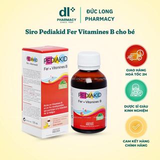 Siro sắt và vitamin B Pediakid Fer + Vitamines B, Pháp - Hỗ trợ ăn ngon, cho trẻ từ 6th - Chai 125ml
