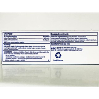 [Mẫu mới] Kem đánh răng Crest 3D White Advanced Triple Whitening Mỹ
