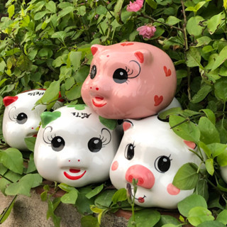 Heo Tiết Kiệm Lỗ Tròn Mini 2 được chọn mẫu vẽ nhiều màu và mẫu mã độc đáo