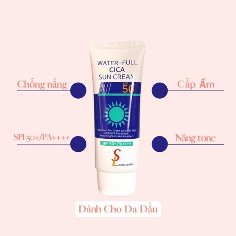 Kem Chống Nắng Nâng Tông Smile Leader Sun Cream SPF50 Tuýp 60ml