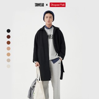 Tawear - áo măng tô unisex dạ lông cừu 100%, xuất khẩu hàn quốc faumt042