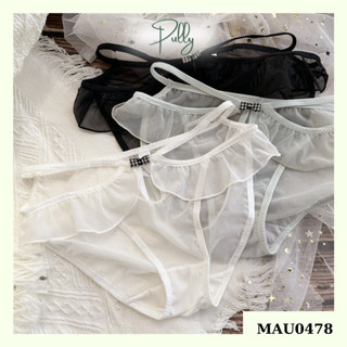 Quần lót ren bèo sexy Thời trang Nội Y Quyến rũ và Gợi cảm freesize mông từ 88-97cm PULLYSHOP MAU0478