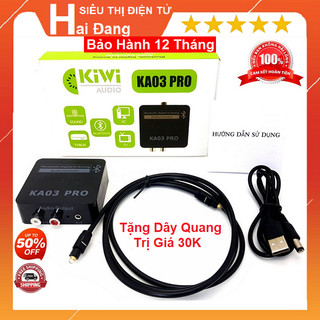 Bộ chuyển tín hiệu quang bluetooth, từ smart tivi sang, amply, bộ dàn âm thanh, loa kéo, chính hãng KIWI - BH 12 Tháng