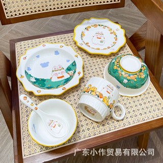 Ly cốc sứ họa tiết thỏ dễ thương, ly sứ uống nước màu trắng 350ml, cốc sứ làm quà tặng bạn gái