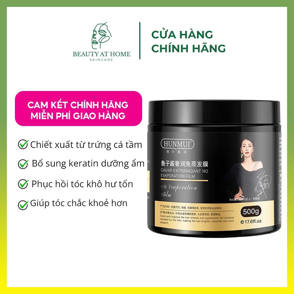 Kem ủ tóc siêu mượt Hunmui dưỡng tóc và phục hồi hư tổn giảm gãy rụng nuôi dưỡng sâu bên trong - Beauty at home