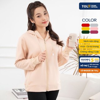 Áo khoác nữ TOLI có túi trong, vành mũ rộng chống nắng tốt, vải dày dặn cao cấp, có bigisze 