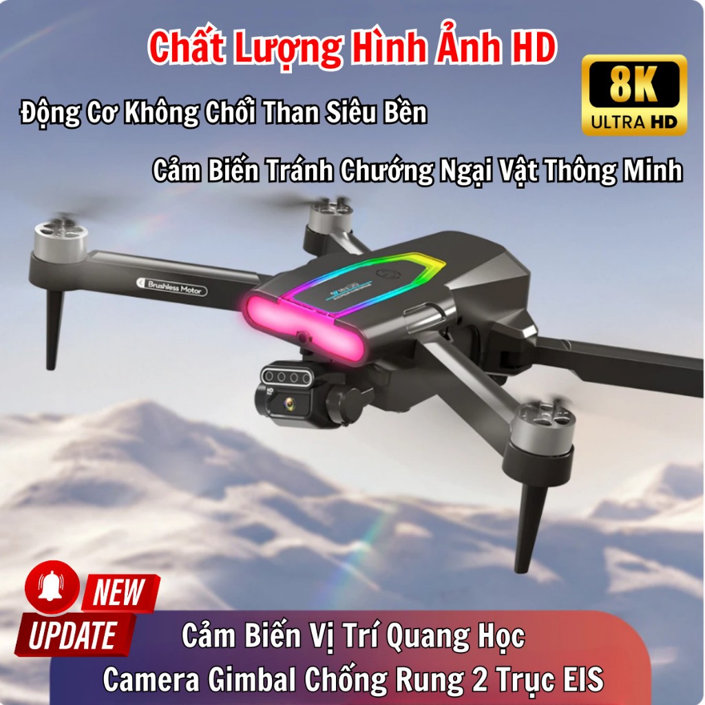 Playcam Mini F199 Pro Max Cảm Biến Tránh Vật Cản, Máy Bay Flycam 4k Camera Chống Rung 2 Trục, Bay Xa 1000m | BigBuy360 - bigbuy360.vn