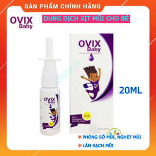 (HỏaTốc) Dung dịch xịt mũi Ovix Baby 20ml 10ml – Hết nghẹt mũi sổ mũi, vệ sinh mũi cho bé - Chính hãng