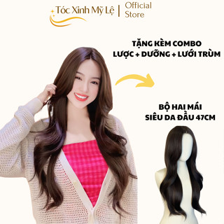 Tóc Giả Nguyên Đầu Siêu Da Hai Mái ,ML50, Tóc Xinh Mỹ Lệ  [Tặng Kèm Combo Lược + Dưỡng + Lưới Trùm]