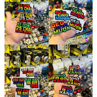 Tem logo sticker chữ cà khịa dán trang trí đủ loại lựa chọn
